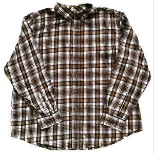 3/$20 George Brown Plaid Button-Up Dress Shirt